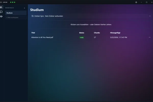 Screenshot: Statusleiste mit Offline-Indikator