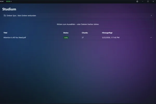 Screenshot: Vault-Importansicht mit eingeworfenen Dokumenten